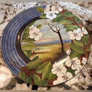 GIEN FRANCE "Evasion" 12" Round Platter Unused